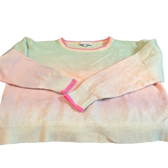 Scott & Scott London 100% Cashmere Tie Dye Swester Sz M Ribbed Jumper - Picture 2 of 8